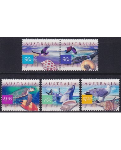 F-EX45261 AUSTRALIA MNH 1999 FLOWER & FAUNA BIRD OISEAUX VÖGEL AVES PAJAROS.
