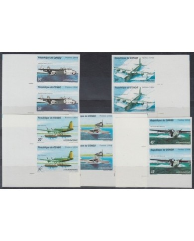 F-EX15608 CONGO MNH 1994 IMPERF PROOF HYDROAVIONS AVION AIRPLANE