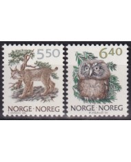 F-EX45253 NORWAY NORGE MNH 1991 BIRD PAJAROS AVES OISEAUX VÖGEL OWL LYNX.