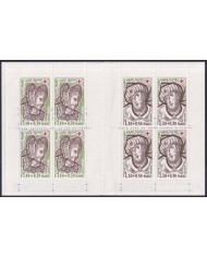 F-EX44728 FRANCE MNH 1979 BOOKLED RED CROSS CHURCH OF ROUEN STAINED GLASS.