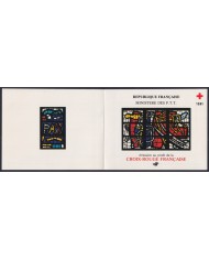 F-EX44727 FRANCE MNH 1981 RED CROSS CHURCH OF HOLLY CREOSS STAINED GLASS.