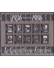 F-EX43709 FRANCE MNH 1986 CINEMA CINE MOVIE 50th ANNIV TRUFFAUT BECKER GREMILLON.