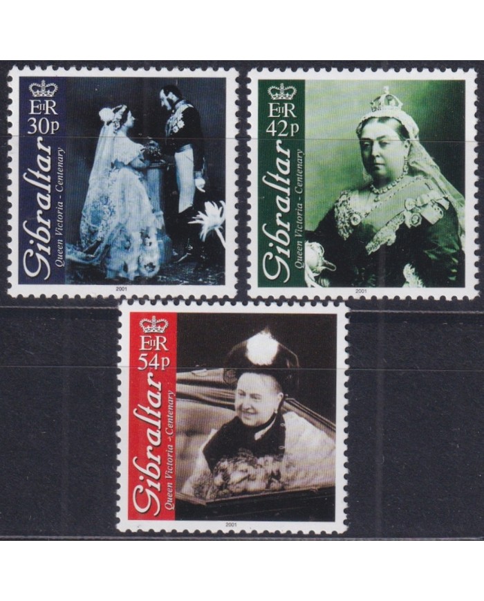 F-EX44253 GIBRALTAR MNH 2001 ROYAL FAMILY CENTENARY OF QUEEN VICTORIA.