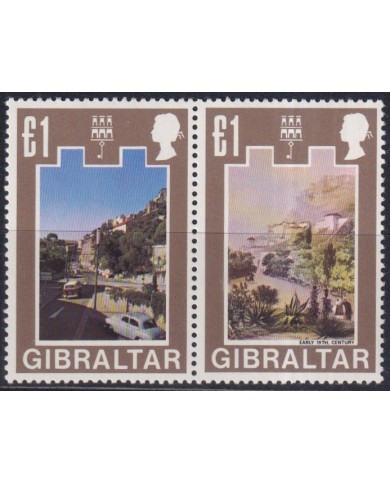 F-EX44258 GIBRALTAR MNH 1977 £1 LANDSCAPE.