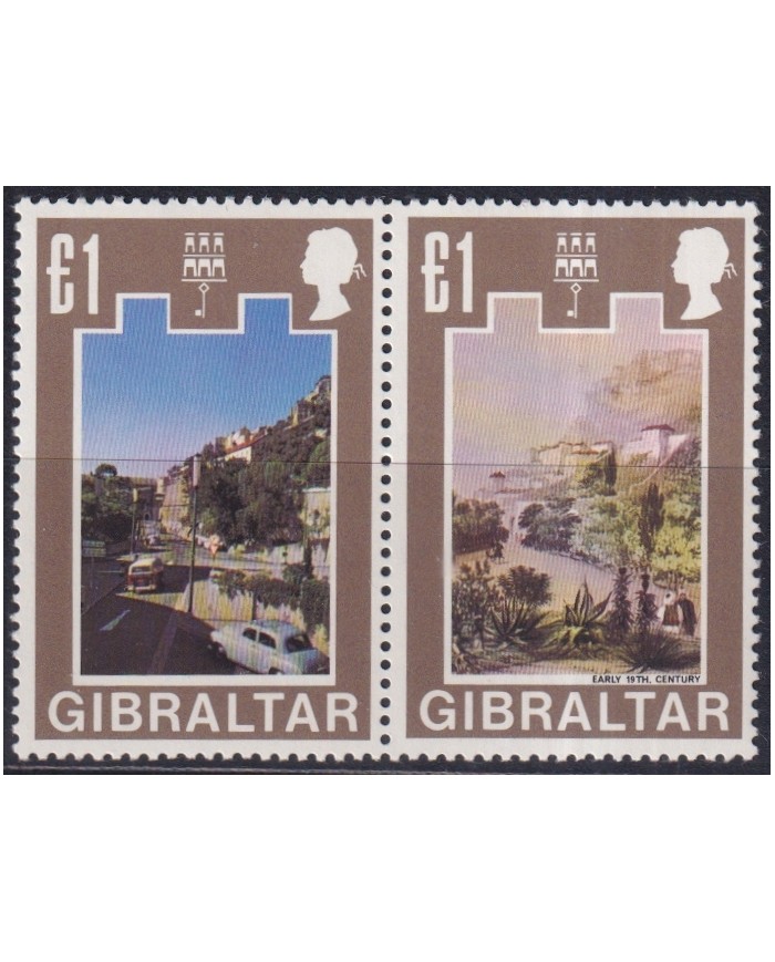 F-EX44258 GIBRALTAR MNH 1977 £1 LANDSCAPE.