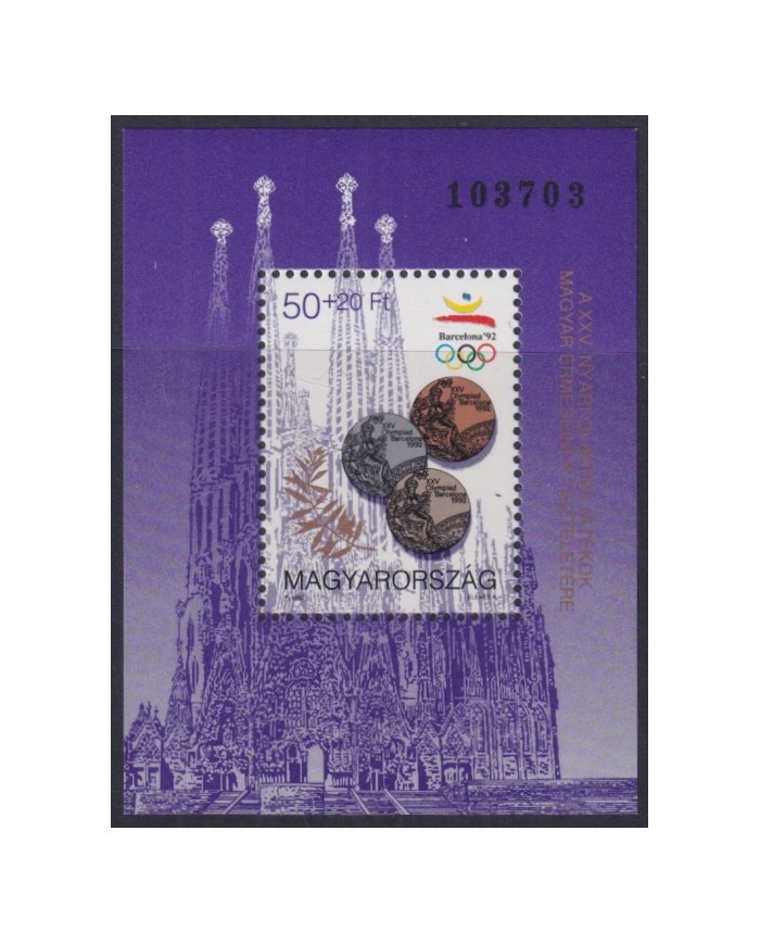 F-EX44290 HUNGARY MNH 1992 OLYMPIC GAMES BARCELONA HOLLY FAMILY CHURCH.