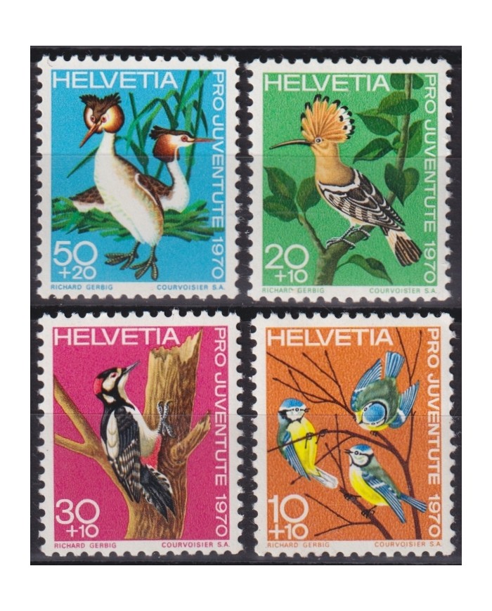 F-EX45254 SWITZERLAND MNH 1970 BASEL PRO JUVENTUTE BIRD AVES PAJAROS OISEAUX VÖGEL.