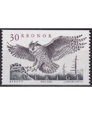F-EX45255 SWEDEN MNH 1989 OWL BIRD AVES PAJAROS OISEAUX VÖGEL.