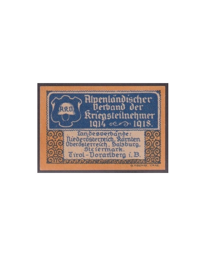 F-EX17225 GERMANY ALEMANIA CINDERELLA 1918 54x37mm WWI WAR TIROL DORANBURG, NO GUM.