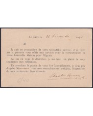 F-EX45335 EGYPT 1919 EL CAIRO PRIVATE BUSSINES POSTCARD TO SPAIN.