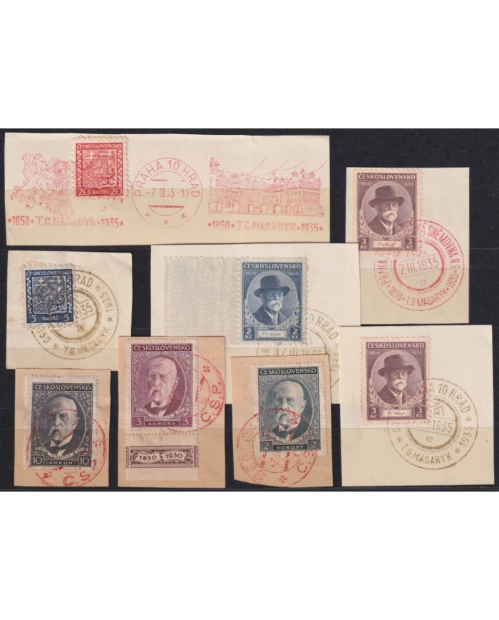 F-EX37641 CZECHOSLOVAKIA 1935 SPECIAL CANCELS MASARYK.