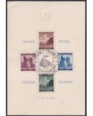 F-EX37644 CZECHOSLOVAKIA 1941 SPECIAL CANCELS BOHEME MORAVIA PRAGA FAIR.
