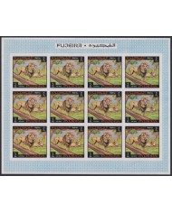 F-EX44106 SOUTH ARABIA FUJEIRA MNH MI.302/10 PROOF IMPERF AFRICAN FAUNA MAMMALS