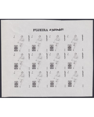 F-EX44108 SOUTH ARABIA FUJEIRA MNH 1968 MI... 1D PROOF IMPERF OLYMPIC ATHLETISM