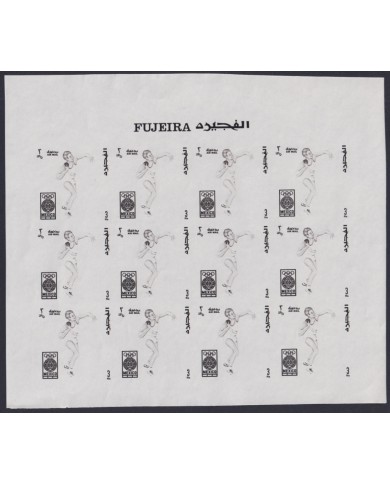 F-EX44110 SOUTH ARABIA FUJEIRA MNH 1968 MI... 15D PROOF IMPERF OLYMPIC ATHLETISM
