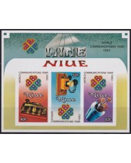 F-EX45135 NIUE MNH 1983 PROOF IMPERF COMMUNICATIONS YEARS SATELLITE TELEPHON TELEGRAPH.