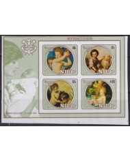 F-EX45136 NIUE MNH 1982 PROOF IMPERF CHRISTMAS NAVIDAD PAINTING ART.