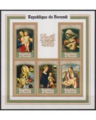 F-EX45484 BURUNDI MNH 1978 YV.B105 PROOF IMPERF CHRISTMAS NAVIDAD PAINTING ART.