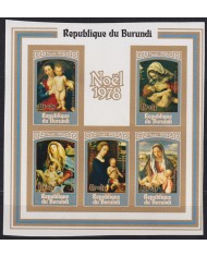 F-EX45485 BURUNDI MNH 1978 YV.B106A PROOF IMPERF CHRISTMAS NAVIDAD PAINTING ART.