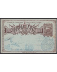 F-EX45616 EL SALVADOR 1892 POSTAL STATIONERY 2c DISCOVERY COLUMBUS.