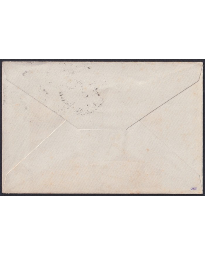 F-EX45694 EGYPT 1892 COVER STATIONERY 2m BULAG ARCHEOLOGY PYRAMID SPHINX ITALY.