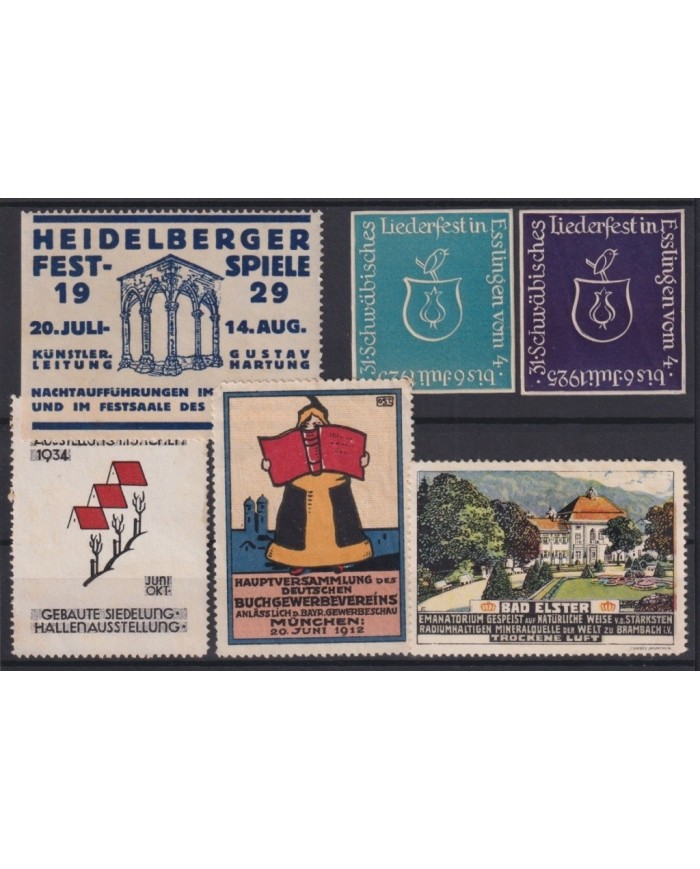 F-EX17308 GERMANY ALEMANIA CINDERELLA STAMPS LOT MH â NO GUM LOT.