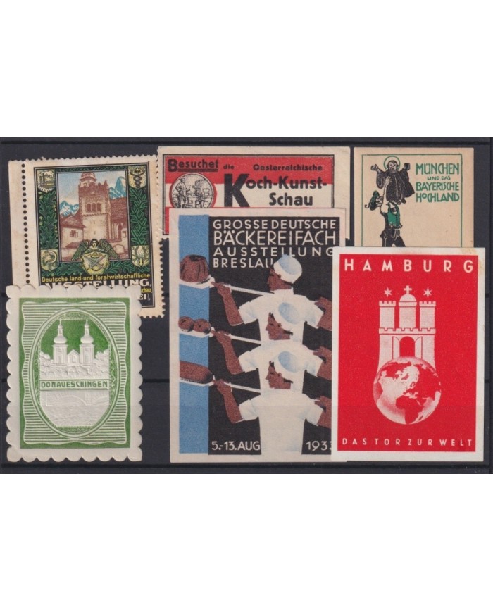 F-EX17309 GERMANY ALEMANIA CINDERELLA STAMPS LOT MH â NO GUM LOT.