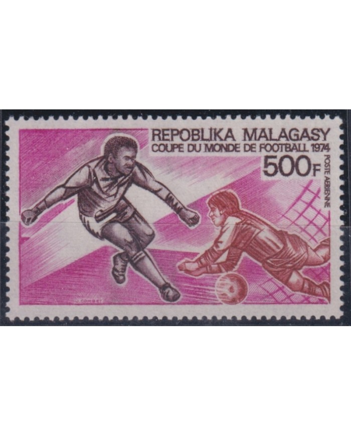 F-EX45648 MADAGASCAR MNH 1974 WORLD SOCCER CHAMPIONSHIP CUP FOOTBALL.