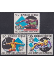 F-EX45629 CHAD TCHAD MNH 1972 MUNICH OLYMPIC GAMES ATHLETISM SWIMMING.