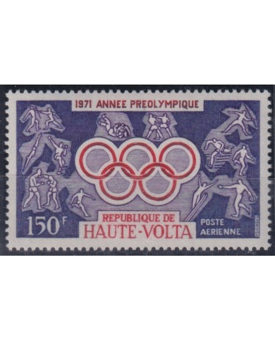 F-EX45647 UPPER VOLTA MNH 1971 MUNICH PRE OLYMPIC GAMES ATHLETISM.