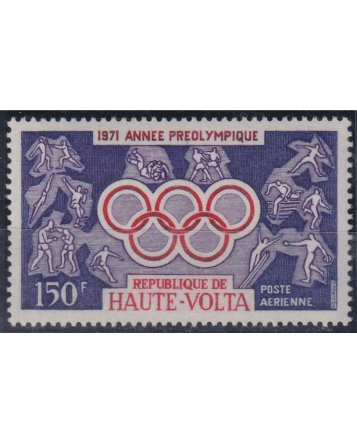 F-EX45647 UPPER VOLTA MNH 1971 MUNICH PRE OLYMPIC GAMES ATHLETISM.