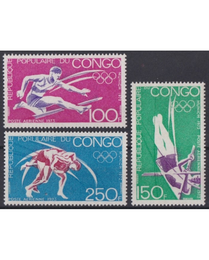 F-EX45664 CONGO MNH 1973 MUNICH OLYMPIC GAMES ATHLETISM JUDO.