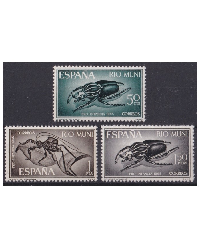 F-EX45581 RIO MUNI ESPAÑA SPAIN MNH 1965 ENTOMOLOGY INSECTS BEETLE.