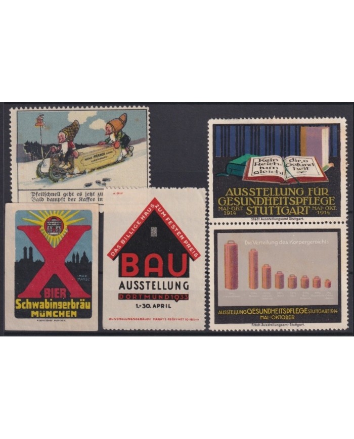 F-EX17315 GERMANY ALEMANIA CINDERELLA STAMPS LOT MH â NO GUM LOT.