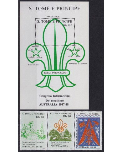 F-EX45058 SAO TOME I PRINCIPE MNH 1988 BOYS SCOUTS WORLD CONGRESS.