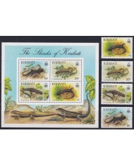 F-EX45061 KIRIBATI MNH 1987 WILDLIFE LIZARD GECKO SKINKS.