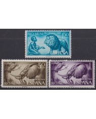 F-EX45584 RIO MUNI ESPAÑA SPAIN MNH 1966 PRO CHILDREN LION ELEPHANT.