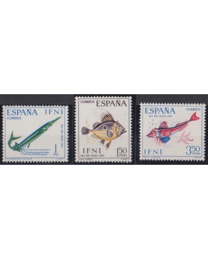 F-EX45565 IFNI MOROCCO ESPAÑA SPAIN MNH 1967 MARINE WILDLIFE FISH PECES.
