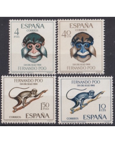 F-EX45563 FERNANDO POO ESPAÑA SPAIN MNH 1966 STAMPS DAY MONKEY.
