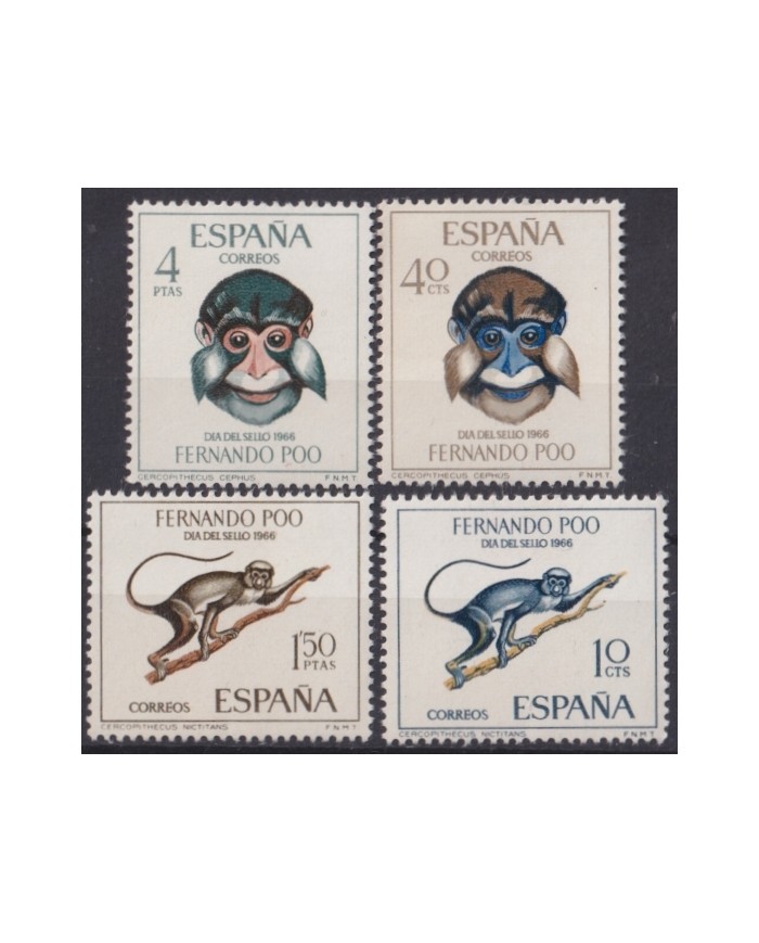F-EX45563 FERNANDO POO ESPAÑA SPAIN MNH 1966 STAMPS DAY MONKEY.