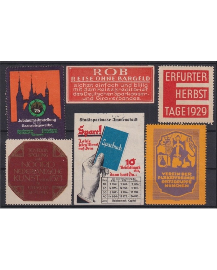 F-EX17318 GERMANY ALEMANIA CINDERELLA STAMPS LOT MH â NO GUM LOT.