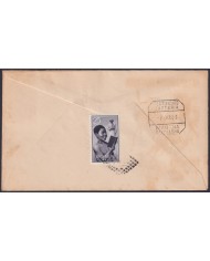 F-EX45733 RIO MUNI SPAIN 1960 REG FDC STAMP DAY TO BARCELONA.