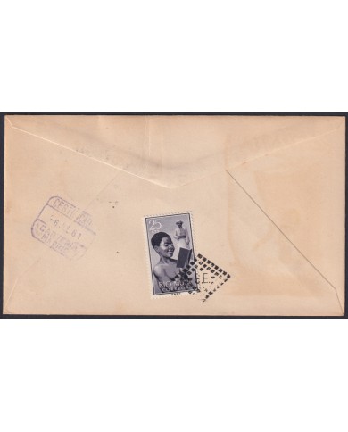 F-EX45734 RIO MUNI SPAIN 1961 REG FDC PRO-CHILDREN ELEPHANT MANDRIL MONKEY TO BARNA.