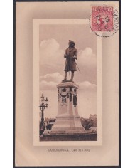 F-EX45874 SWEDEN SUEDE SVERIGE 1913 POSTCARD KARLSKRONA CARL XI BILBAO SPAIN.