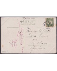 F-EX45875 SWEDEN SUEDE SVERIGE 1913 POSTCARD STOCKHOLM TO BILBAO SPAIN.