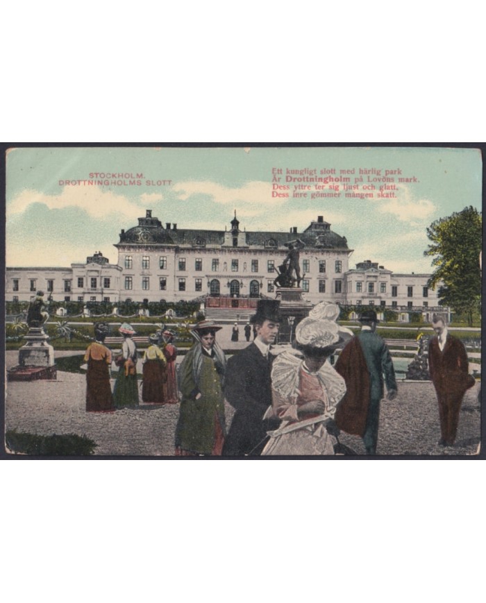 F-EX45875 SWEDEN SUEDE SVERIGE 1913 POSTCARD STOCKHOLM TO BILBAO SPAIN.
