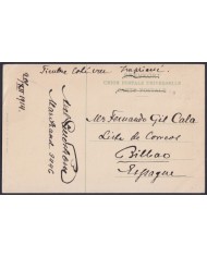 F-EX45881 SWEDEN SUEDE SVERIGE 1914 POSTCARD ANGERMANLAND BILBAO SPAIN.