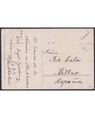F-EX45887 SWEDEN SUEDE SVERIGE 1914 POSTCARD STOCKHOLM TO BILBAO SPAIN.