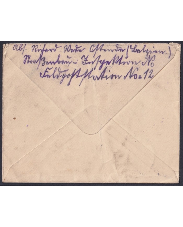 F-EX45895 AUSTRIA GERMANY WWI FELDPOST 1915 BAUARBEITEITERGRUPP IV ARMEE.