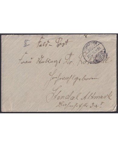 F-EX45898 GERMANY WWI FELDPOST 1915 NEUHAMMER
